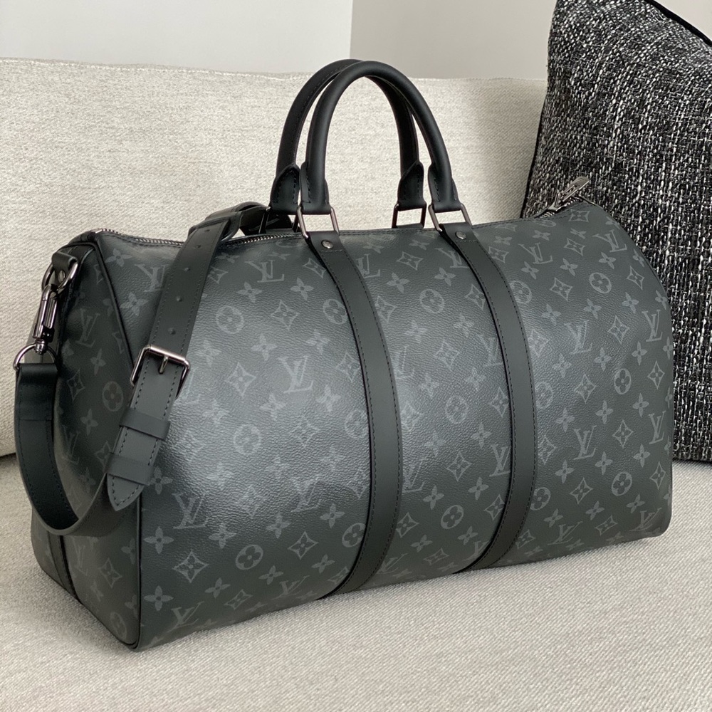 Louis Vuitton Keepall 45 Monogram Eclipse w/ Bandouliere